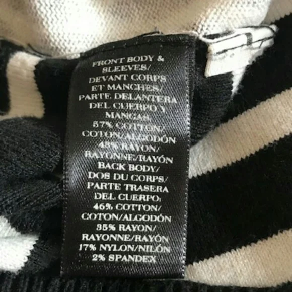 Ann Taylor Printed & Striped Sheath Sweater Dress large - Picture 6 of 6